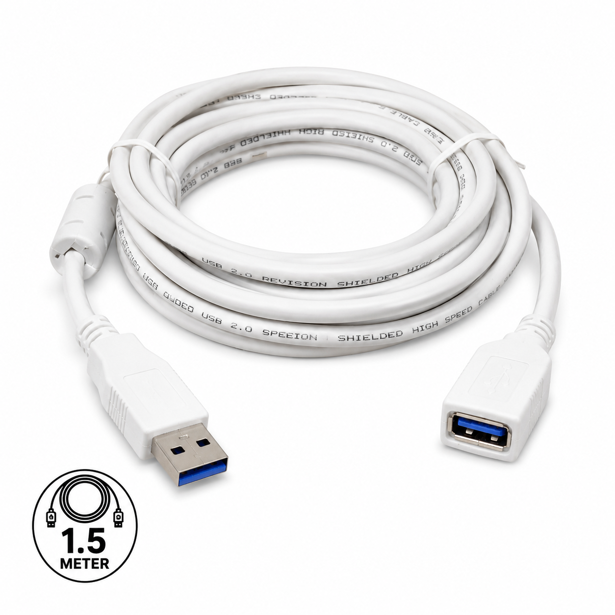 AD Net 1.5 Meter USB 3.0 Extension Cable Male to Female High-Speed Extender